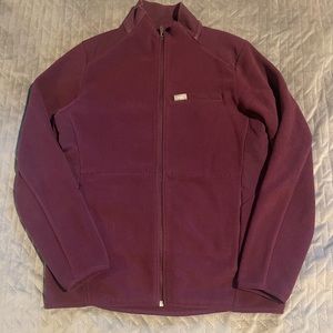 Figs Full-Zip Fleece Jacket in Plum
